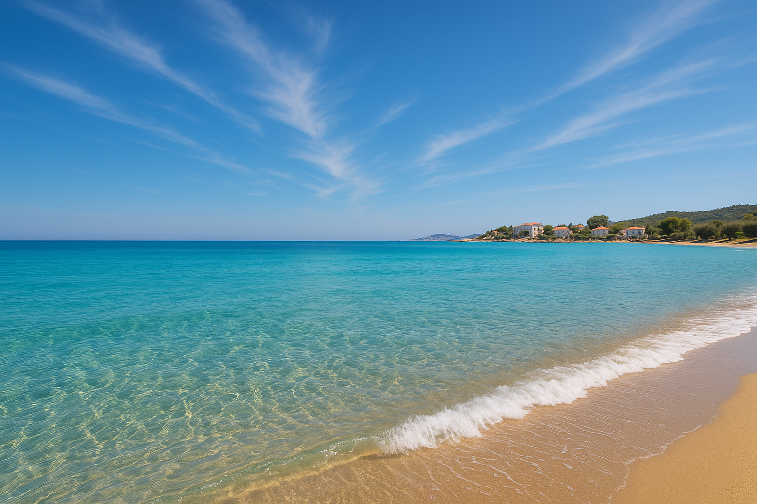 calm Mediterranean Sea on a clear blue summer's day